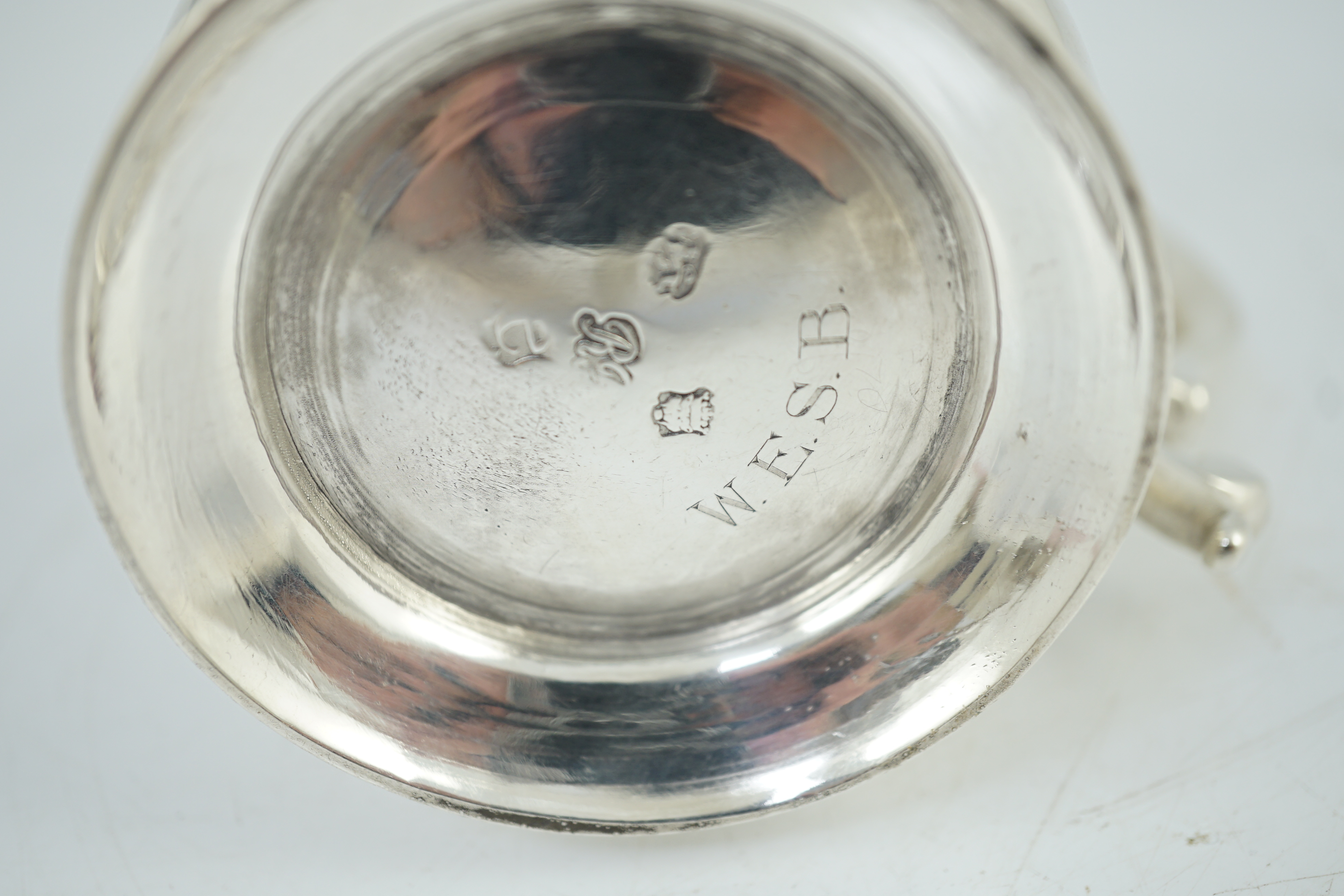 A George II silver baluster small mug, by Richard Bayley